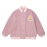 Faux Lambswool Graffiti Jacket